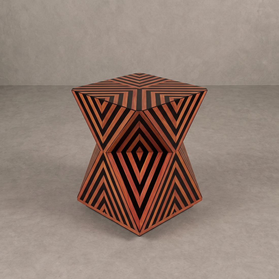 Moroccan Cedar & Black Resin Table