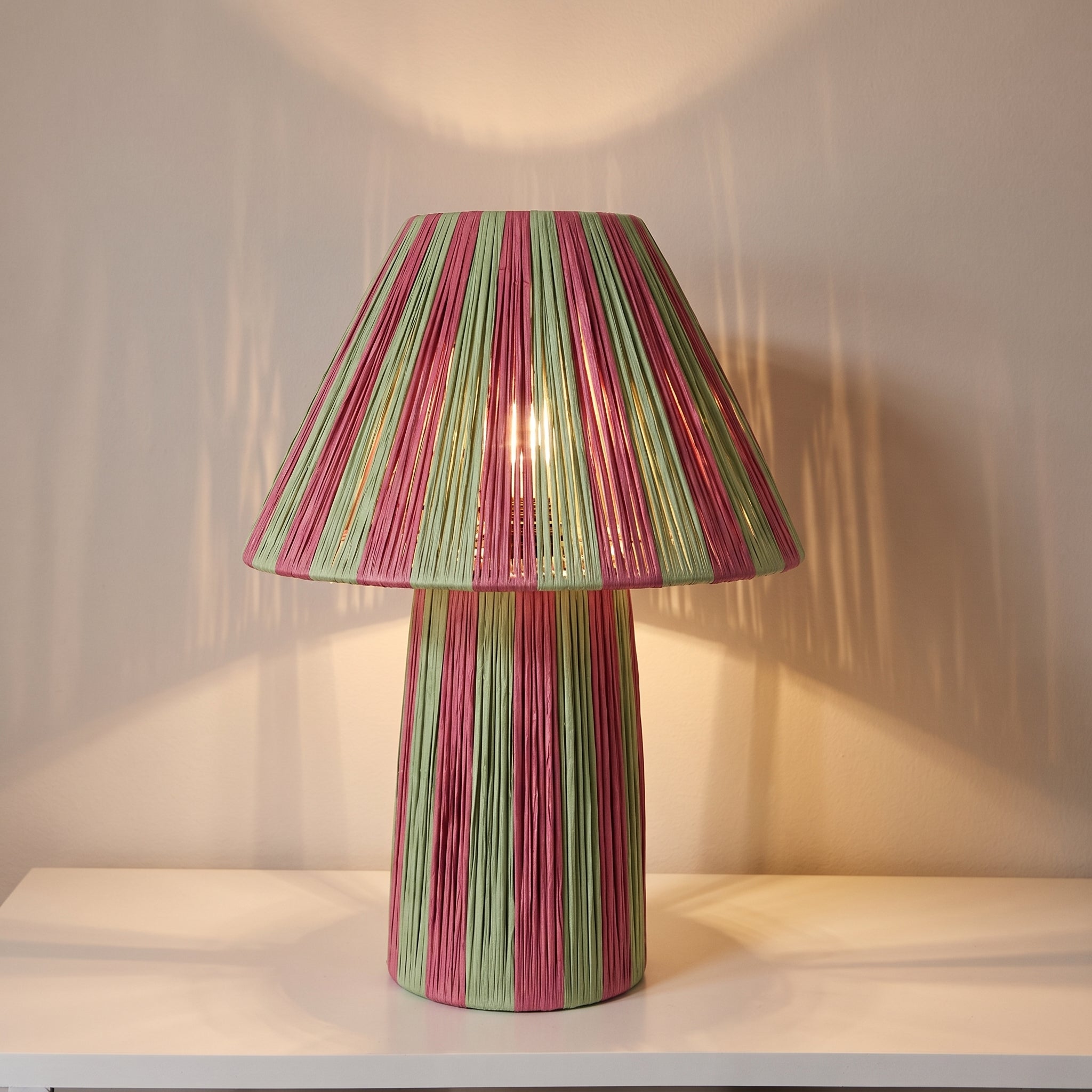 Handcrafted Raffia Lamp   