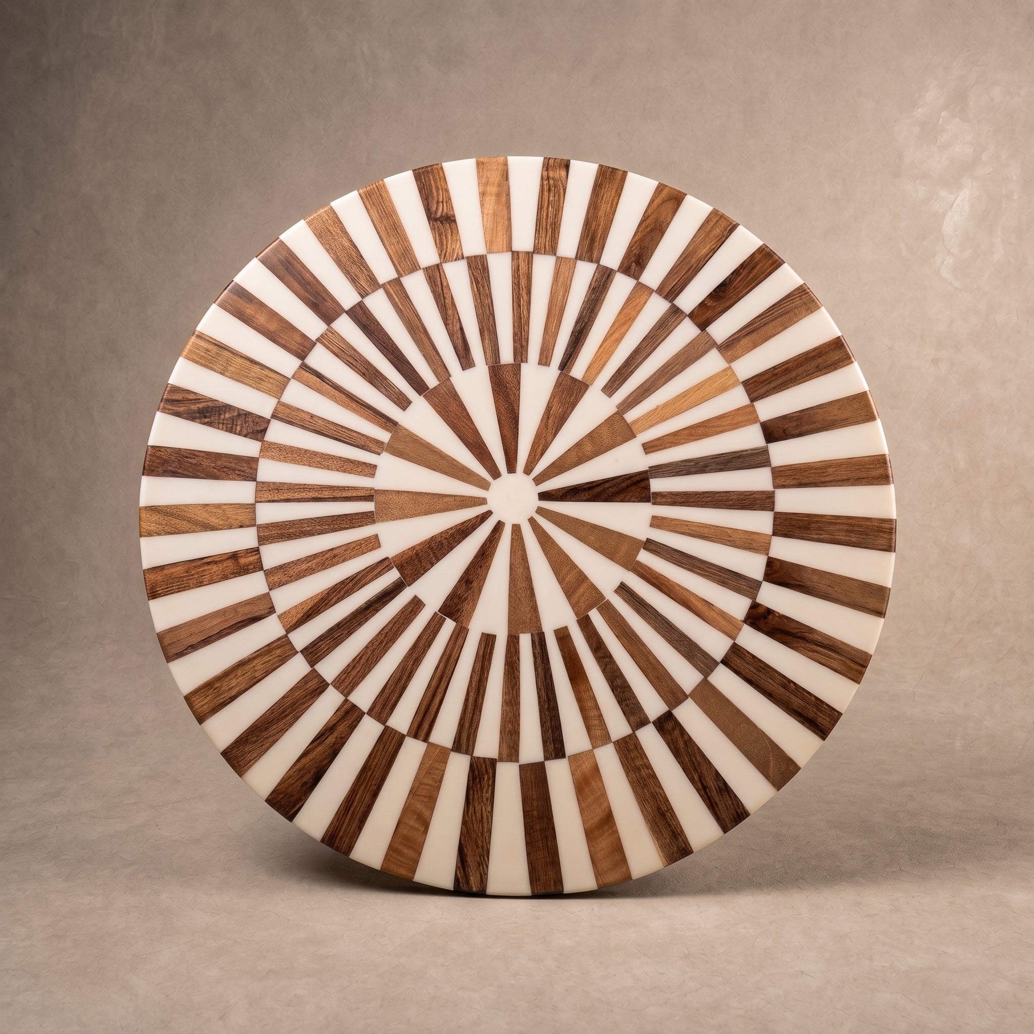 Handcrafted Moroccan White Round Table