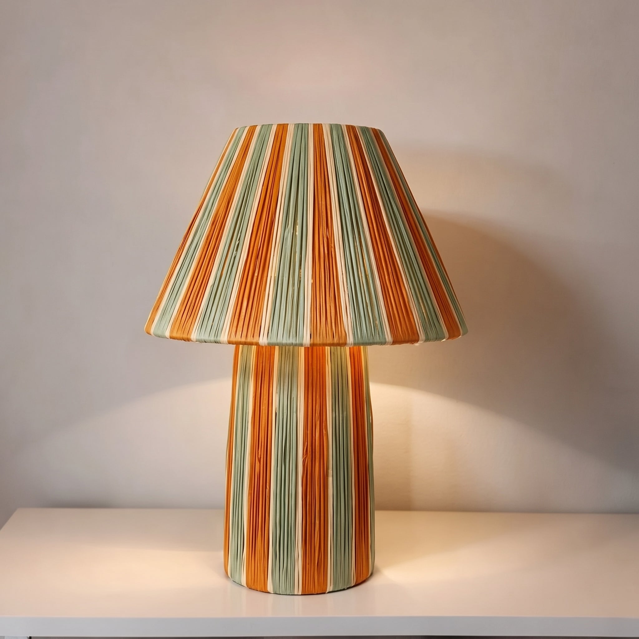 Handcrafted Moroccan Raffia Lamp   
