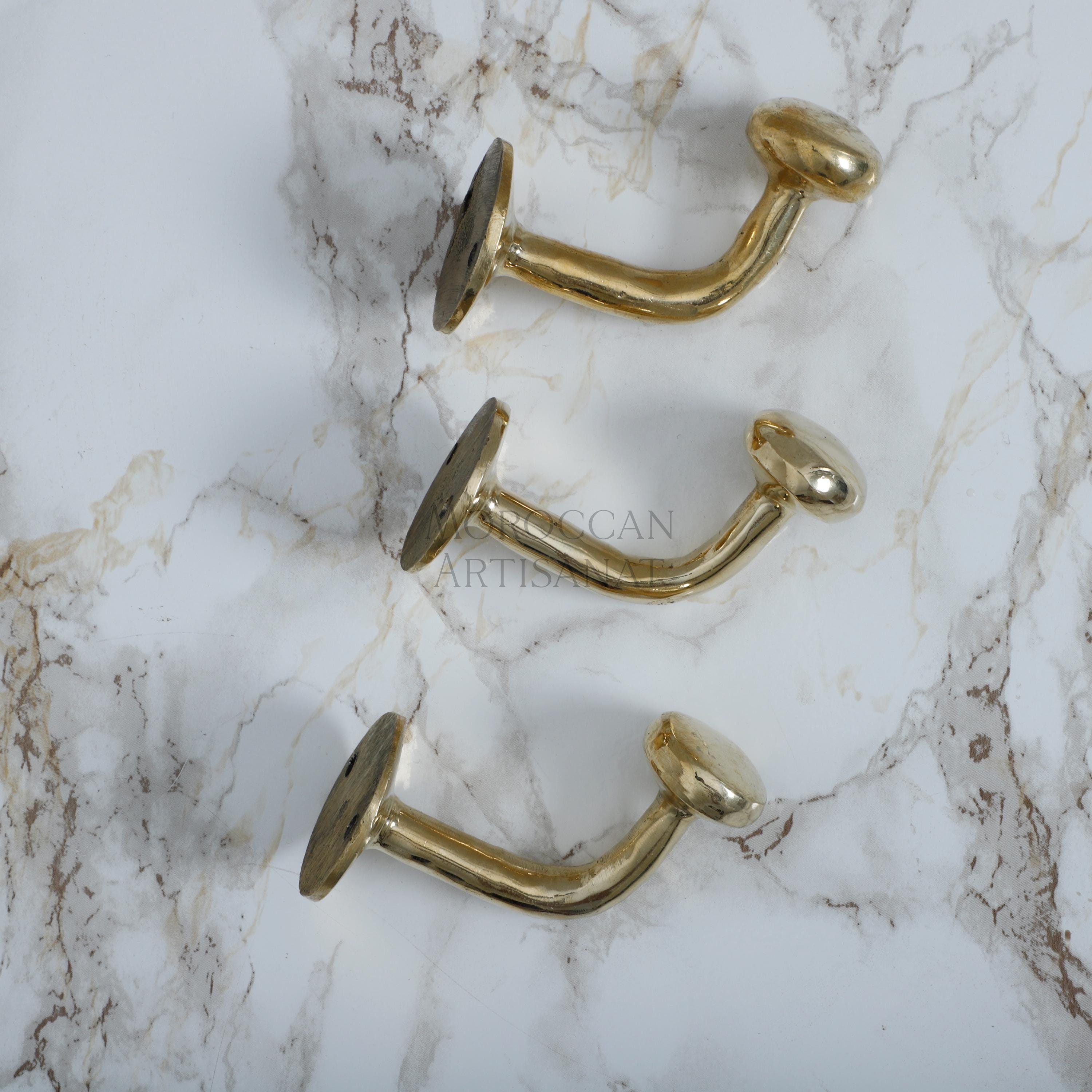 Handmade Brass Wall Hook – Unlacquered Solid Brass