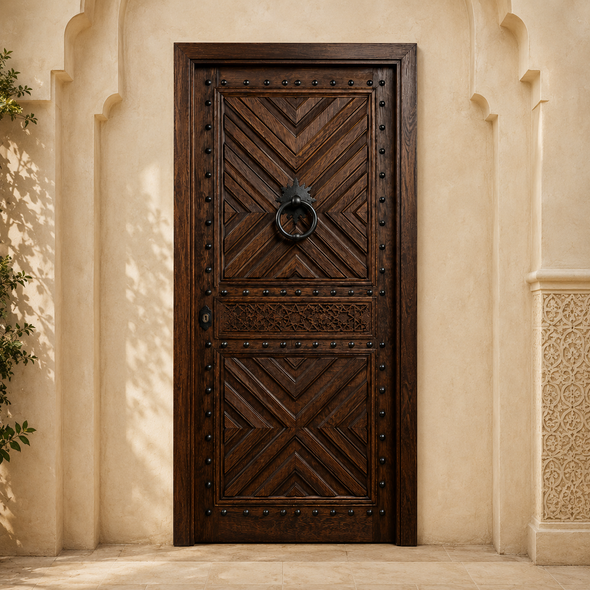 Moroccan Studded Chevron Door