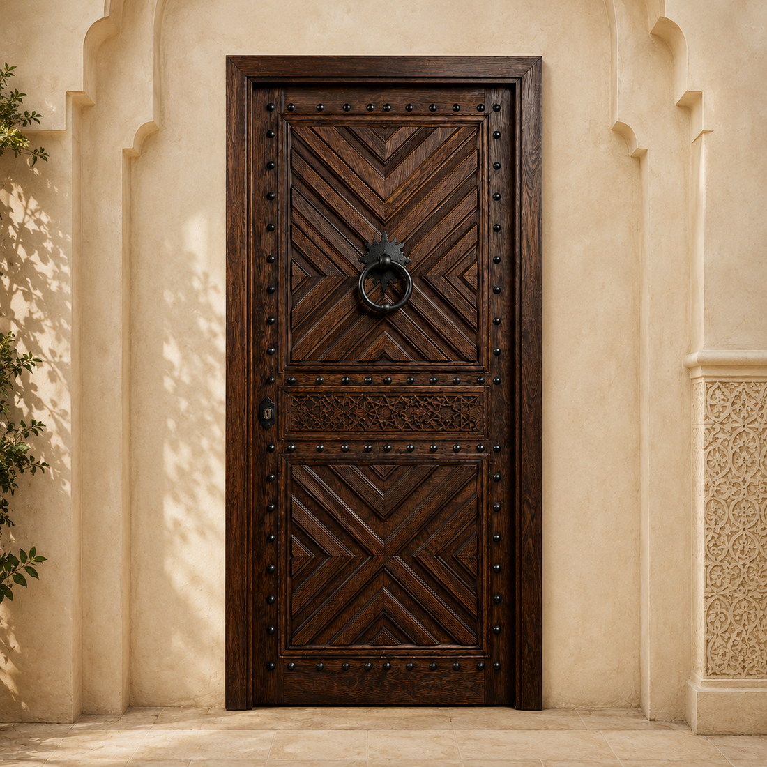 Moroccan Studded Chevron Door