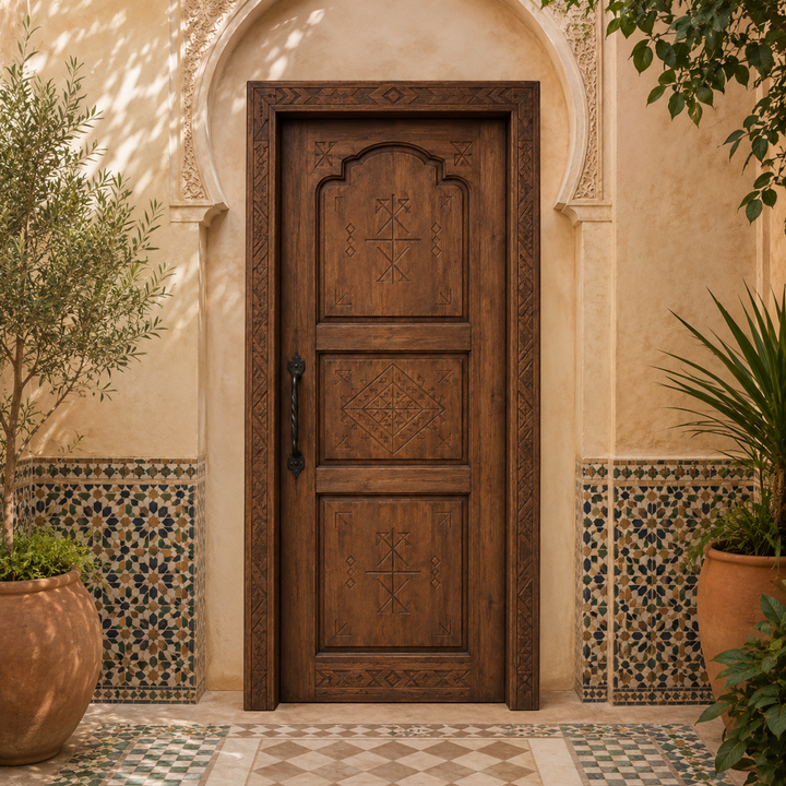 Rustic Moroccan Wooden Door