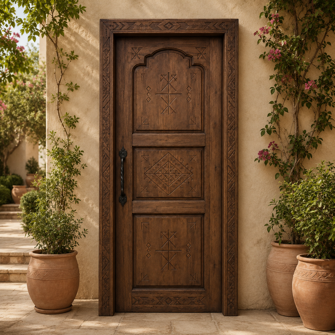 Rustic Moroccan Wooden Door