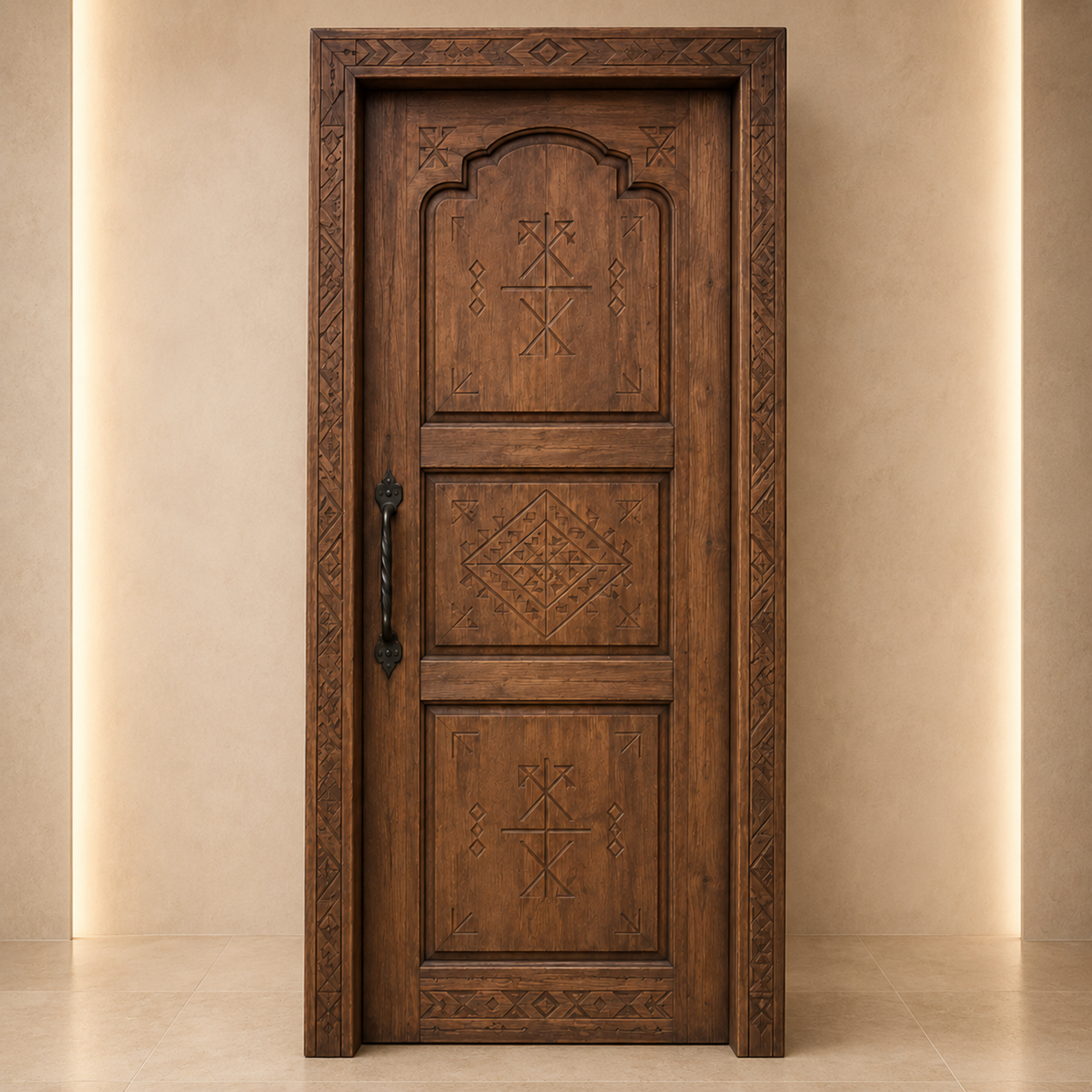 Rustic Moroccan Wooden Door