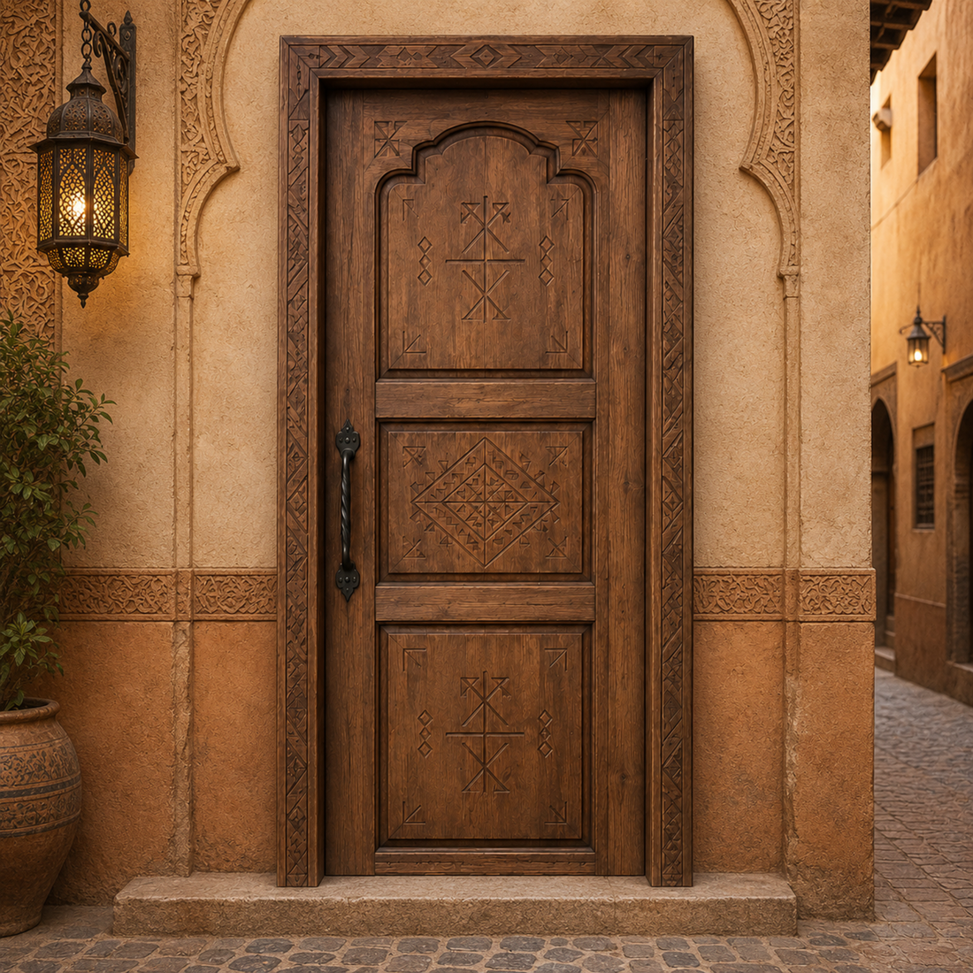 Rustic Moroccan Wooden Door