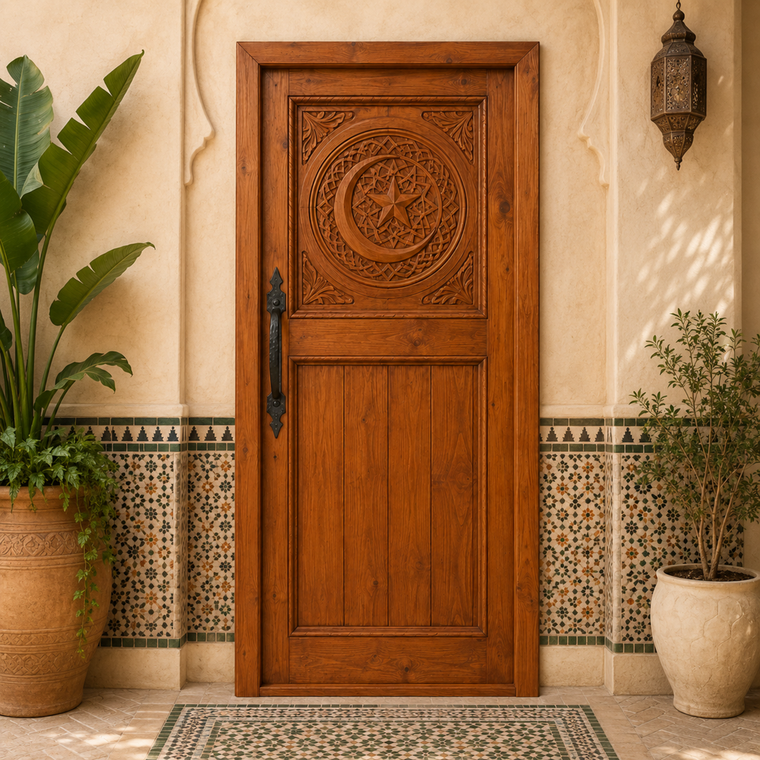 Moroccan Crescent Star Door