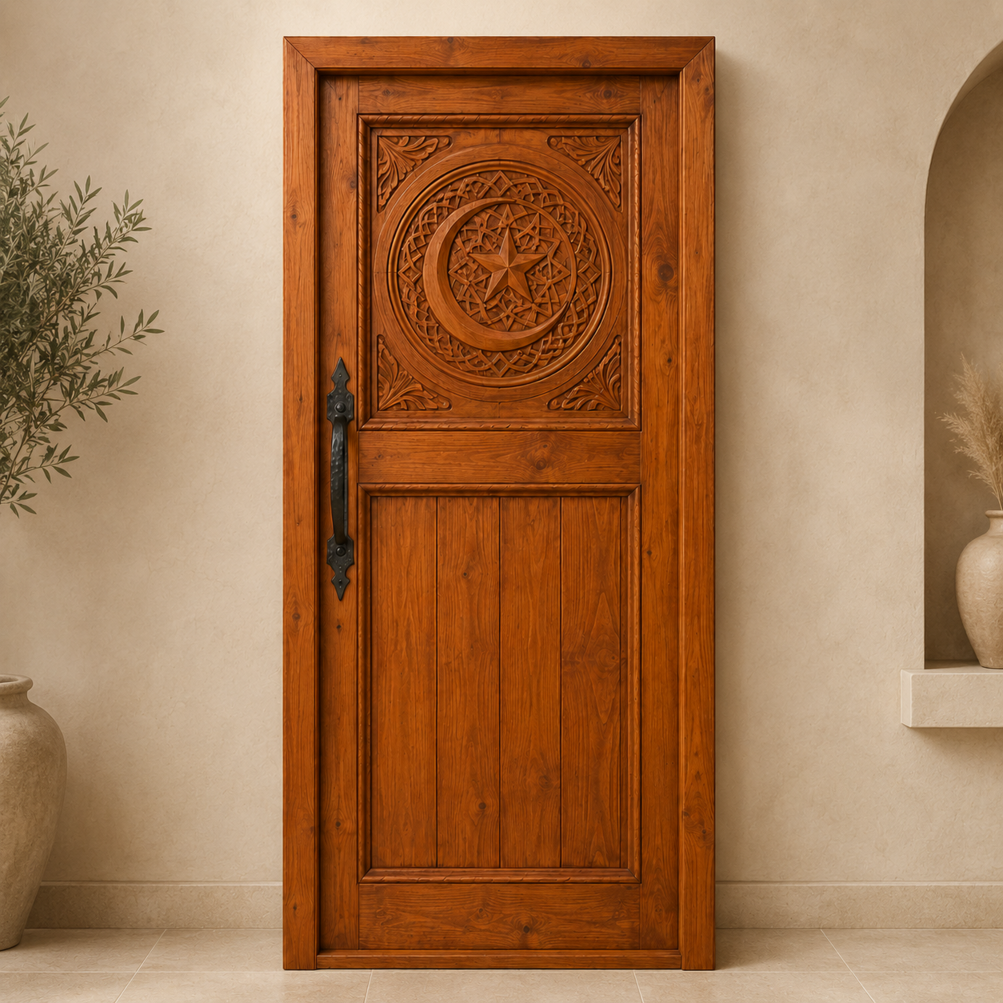 Moroccan Crescent Star Door