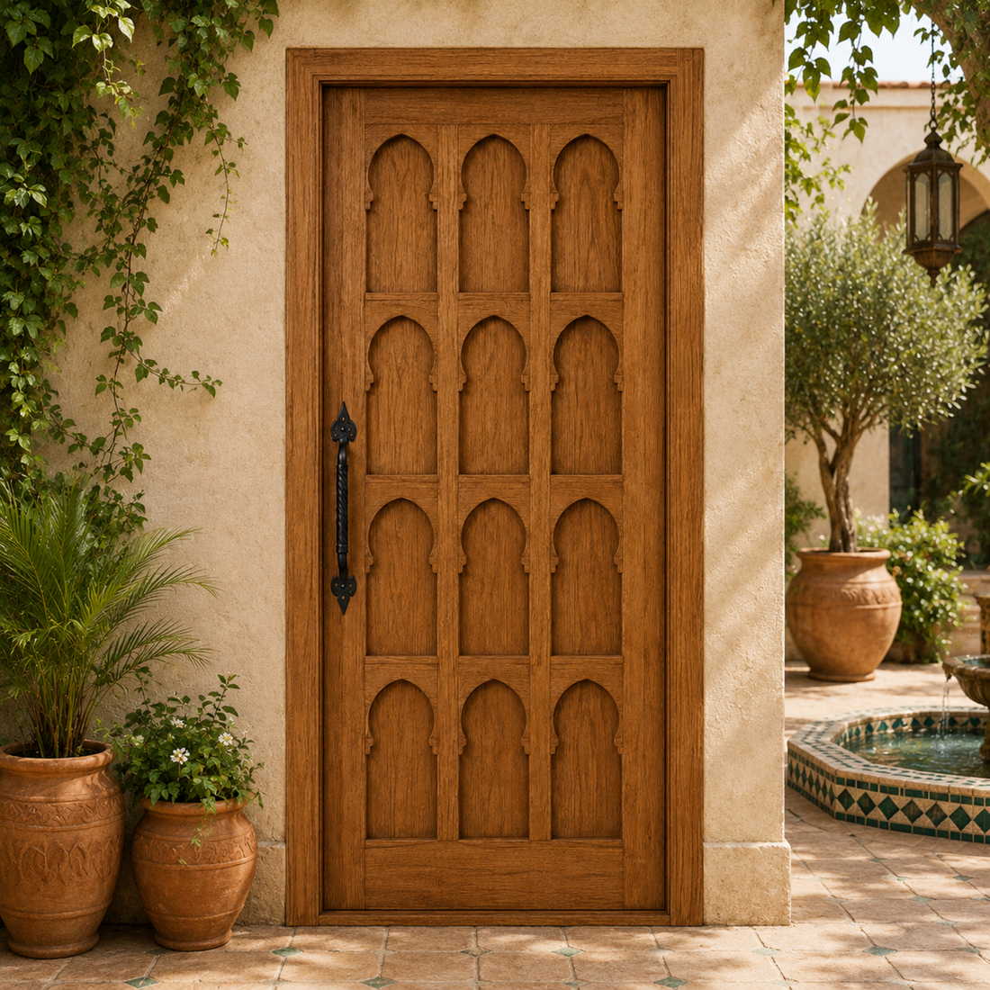 Moroccan Arched Panel Door