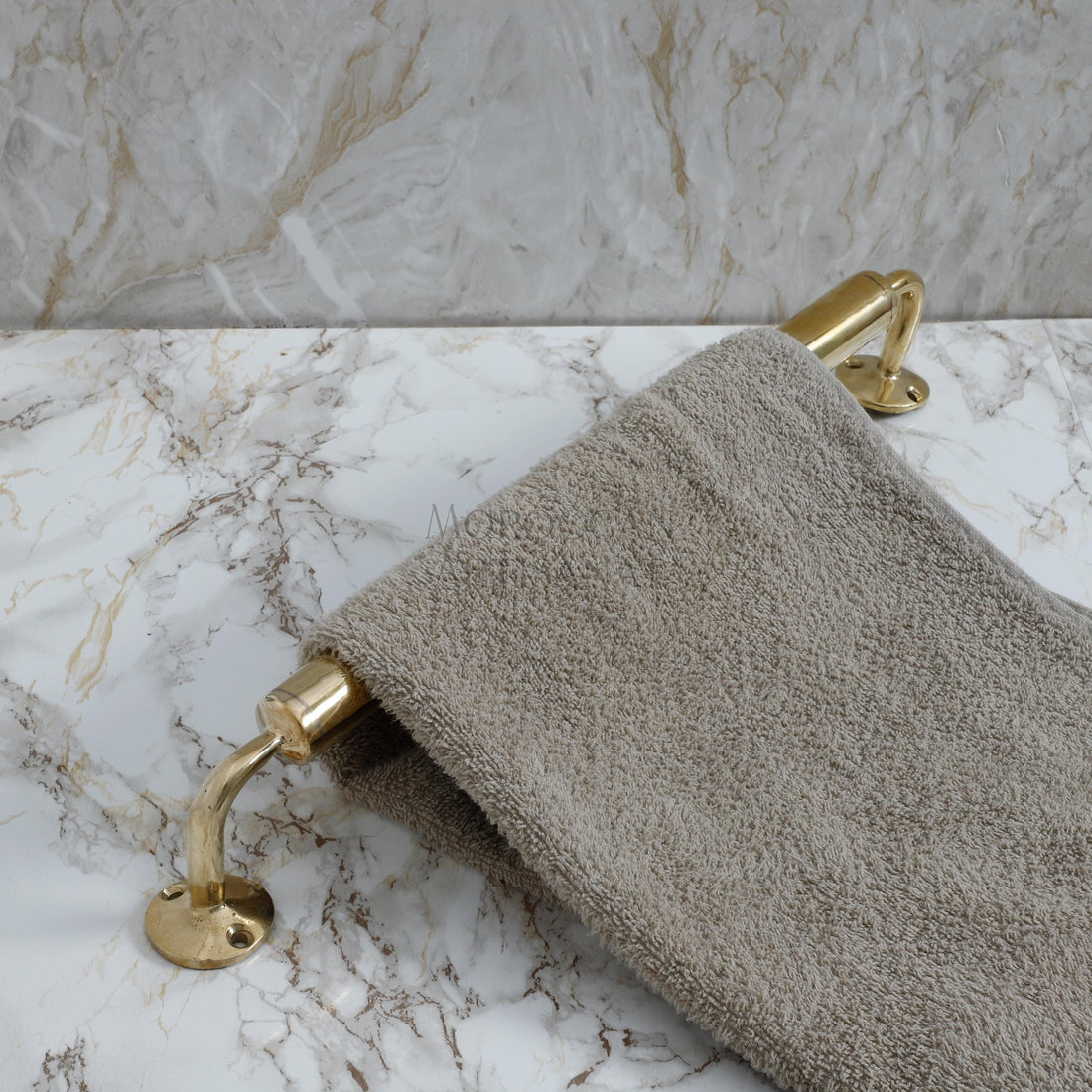 Handmade Brass Towel Bar – 16 Inch Wall Mounted
