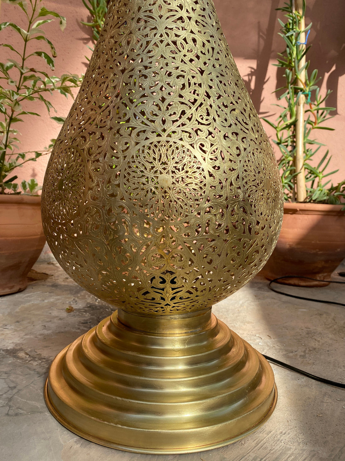 Handmade Moroccan Brass Floor Lamp | Vintage Style Table Lamp | Gold/Silver Accent Lighting