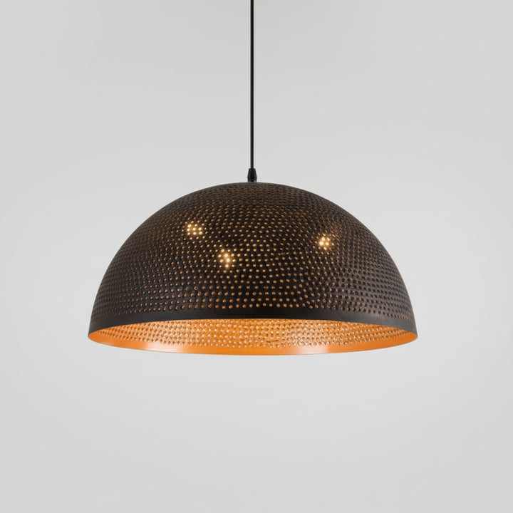 Black Hammered Brass Moroccan Pendant Light