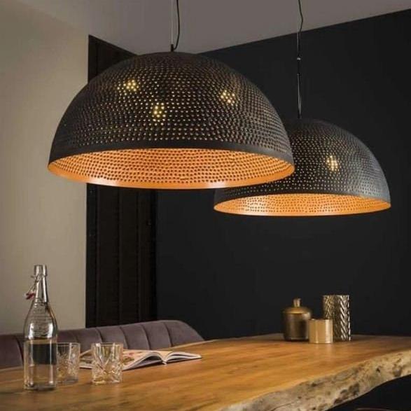 Black Hammered Brass Moroccan Pendant Light