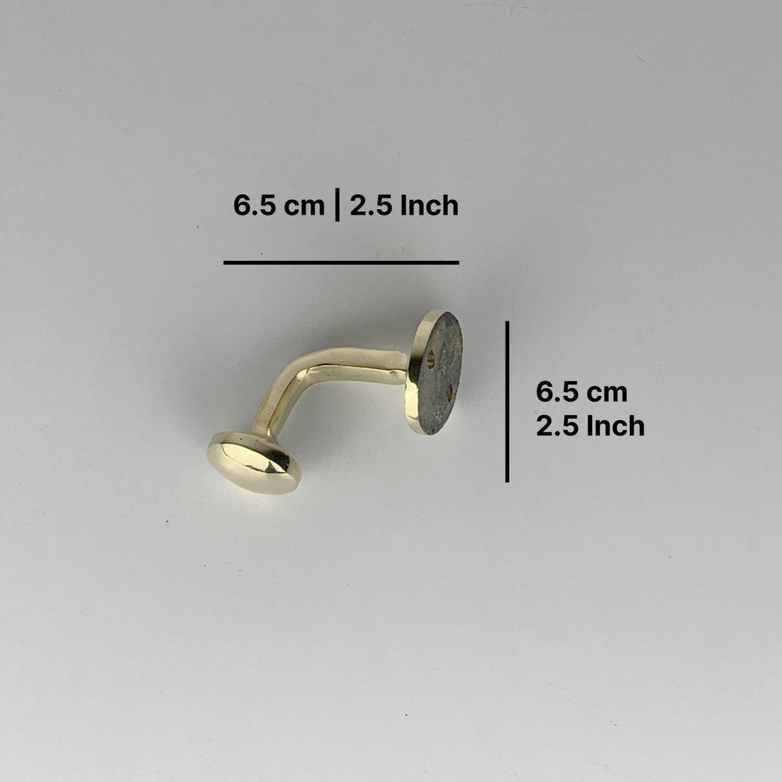 Unlacquered brass wall hook