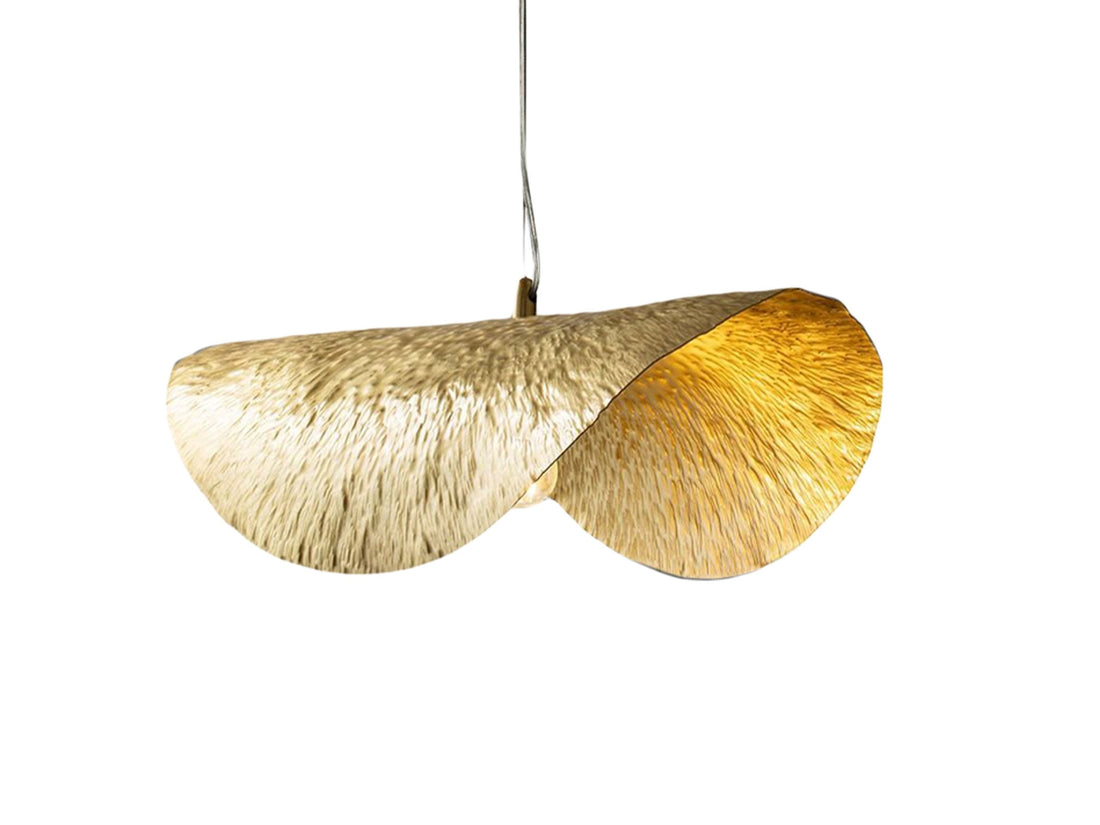 Modern Leaf Shaped Brass Ceiling Light