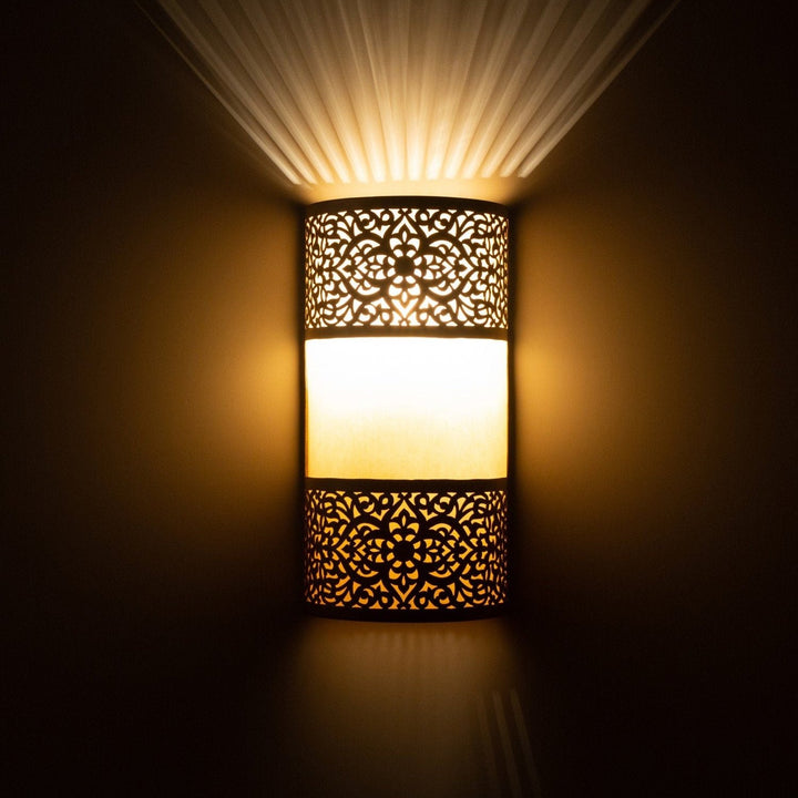 Luxurious Handmade Moroccan Brass Wall Lamp