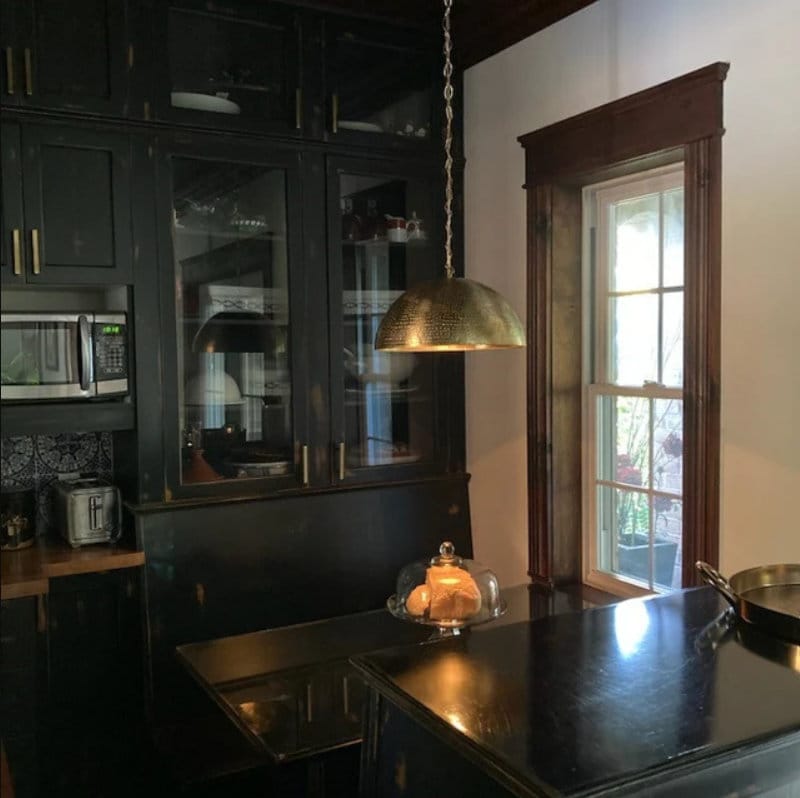 Dome Pendant Light – Modern Black Brass Ceiling Fixture