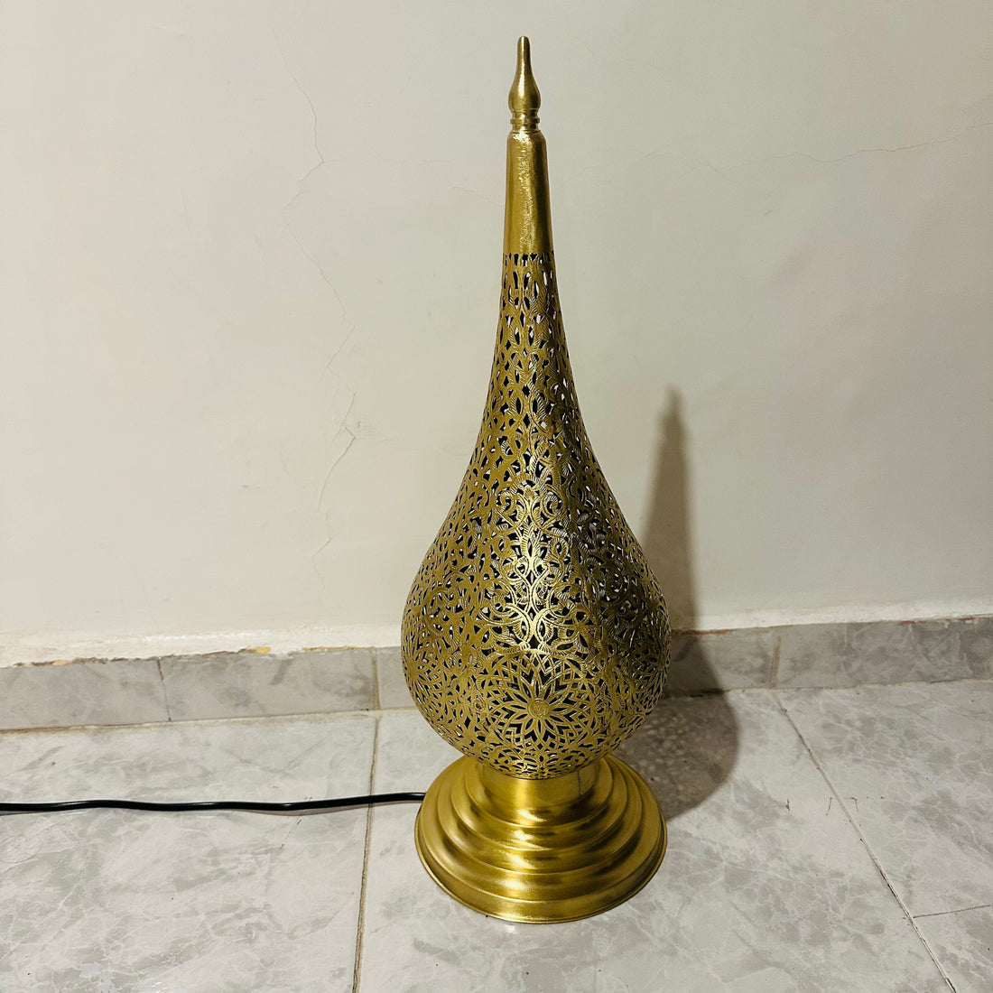 Moroccan Brass Table Lamp 