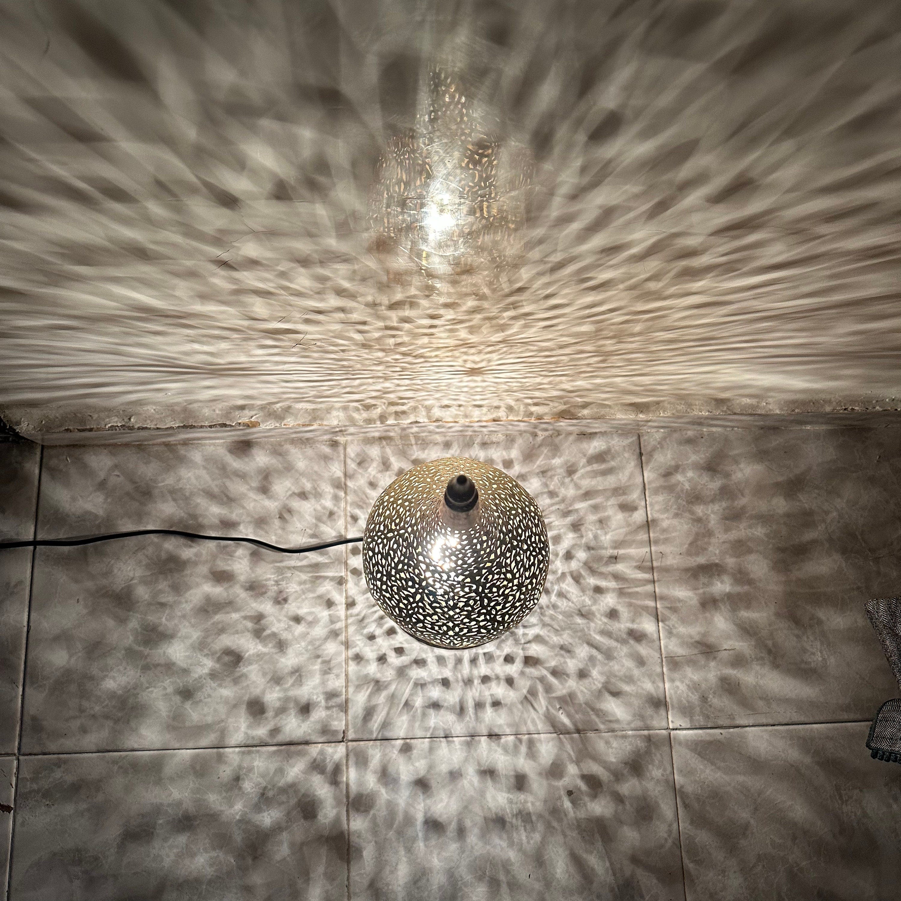 Moroccan Brass Table Lamp 