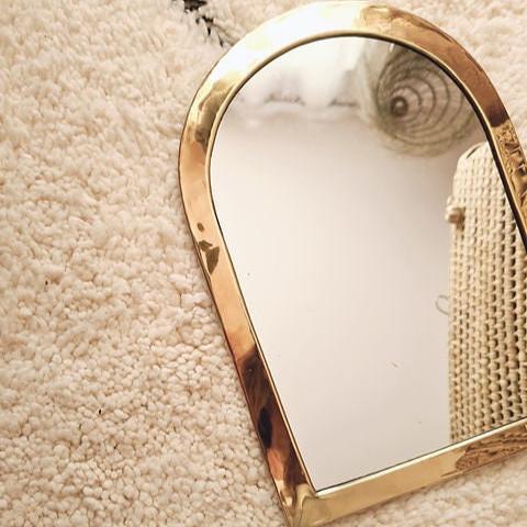 Handcrafted Moroccan Brass Mirror