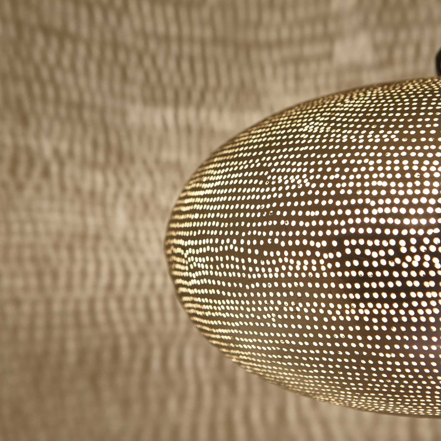 Handmade Moroccan Brass Ceiling Lamp – Vintage Pendant Light