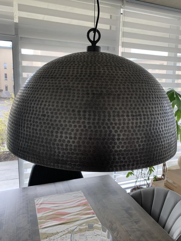 Dome Pendant Light – Modern Black Brass Ceiling Fixture