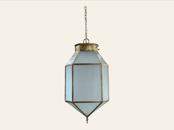 Moroccan style glass globe pendant light with intricate patterns for elegant home decor