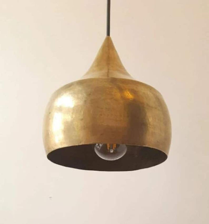 Hammered Antique Brass Dome Light