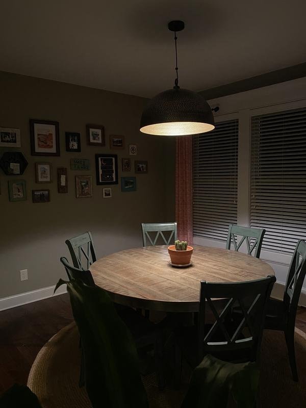 Dome Pendant Light – Modern Black Brass Ceiling Fixture