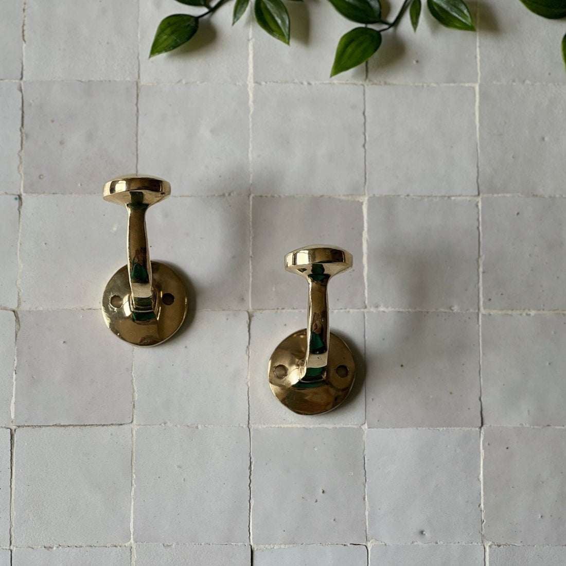 Unlacquered brass wall hook