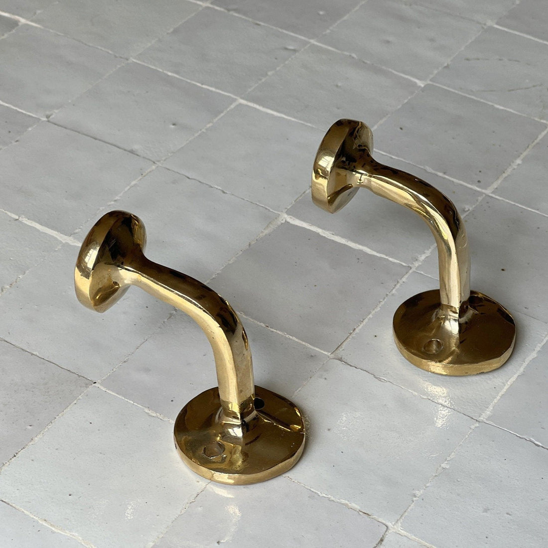 Unlacquered brass wall hook