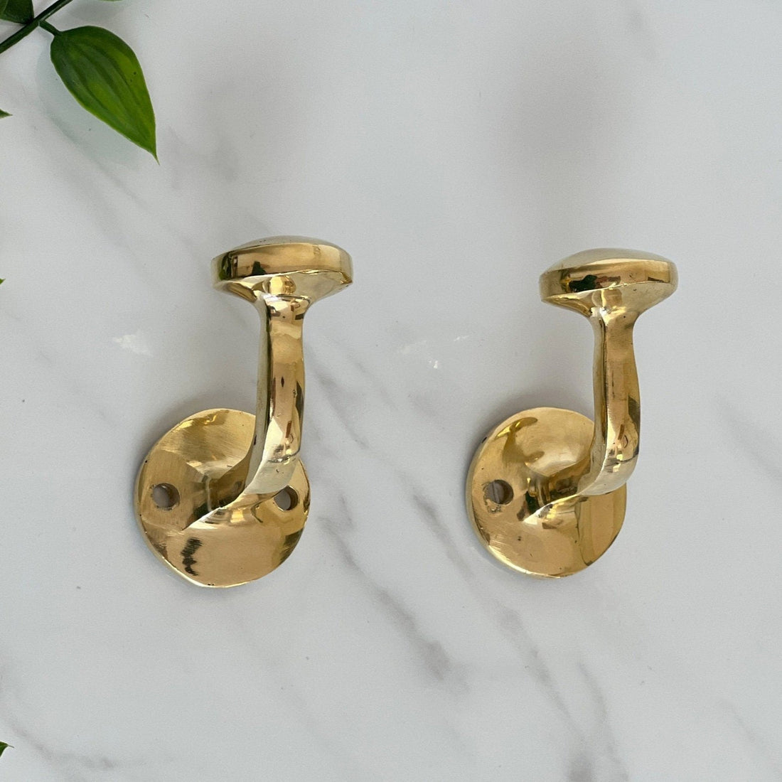 Unlacquered brass wall hook