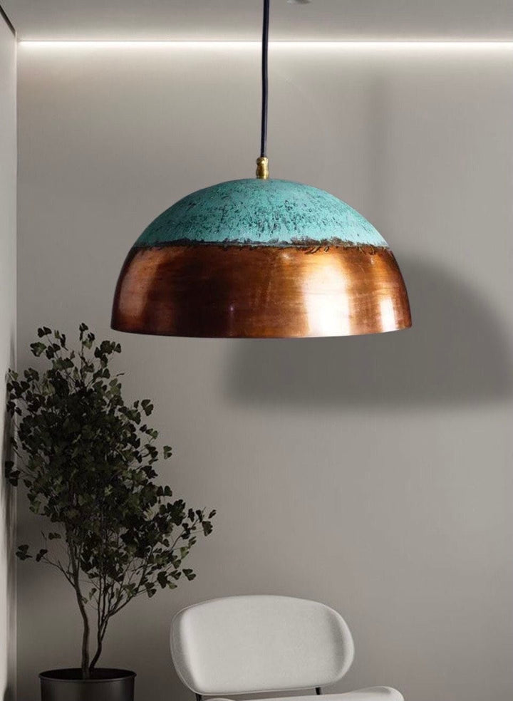 Rustic Copper dome lamp