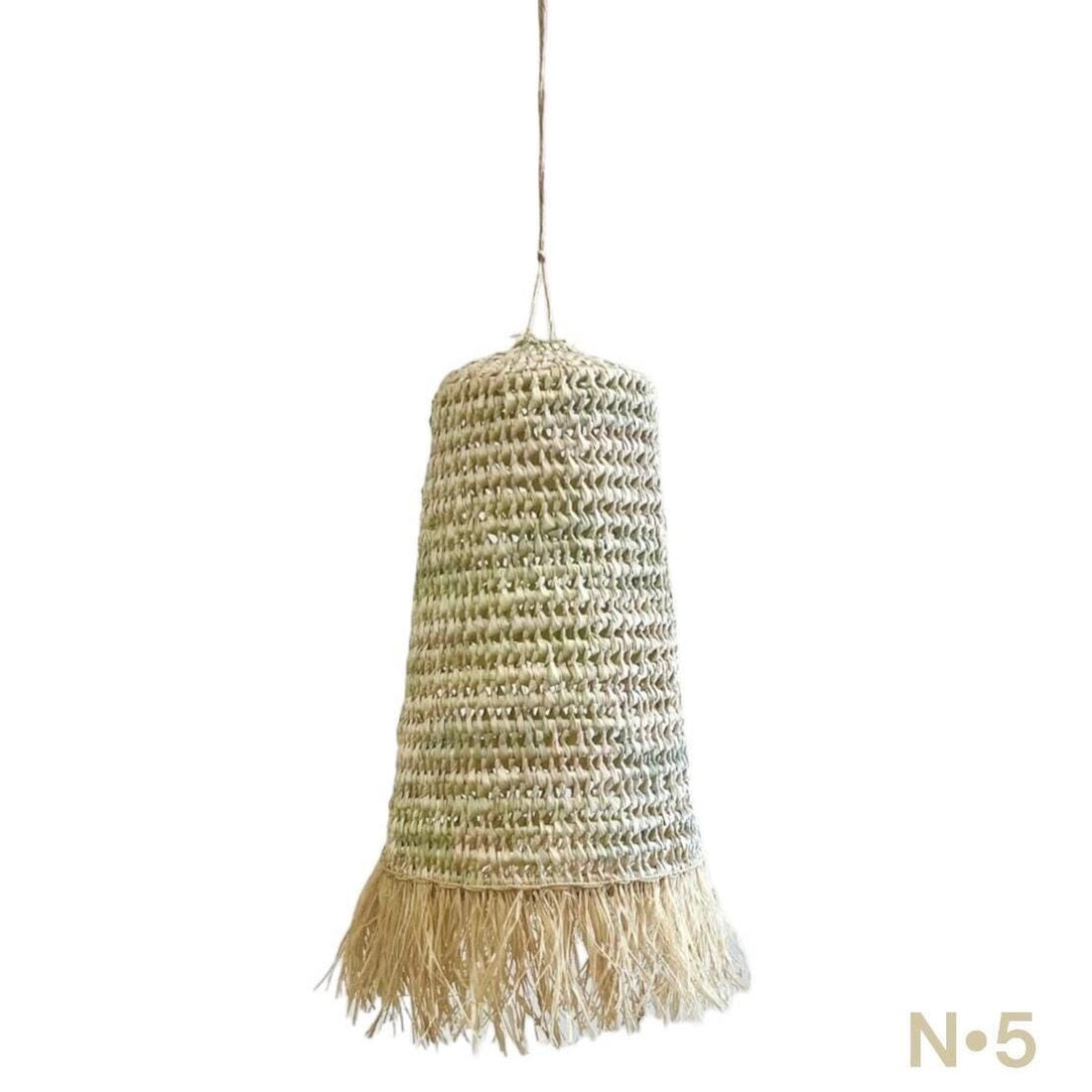 Boho pendant light with natural materials and soft glow for artistic home decor