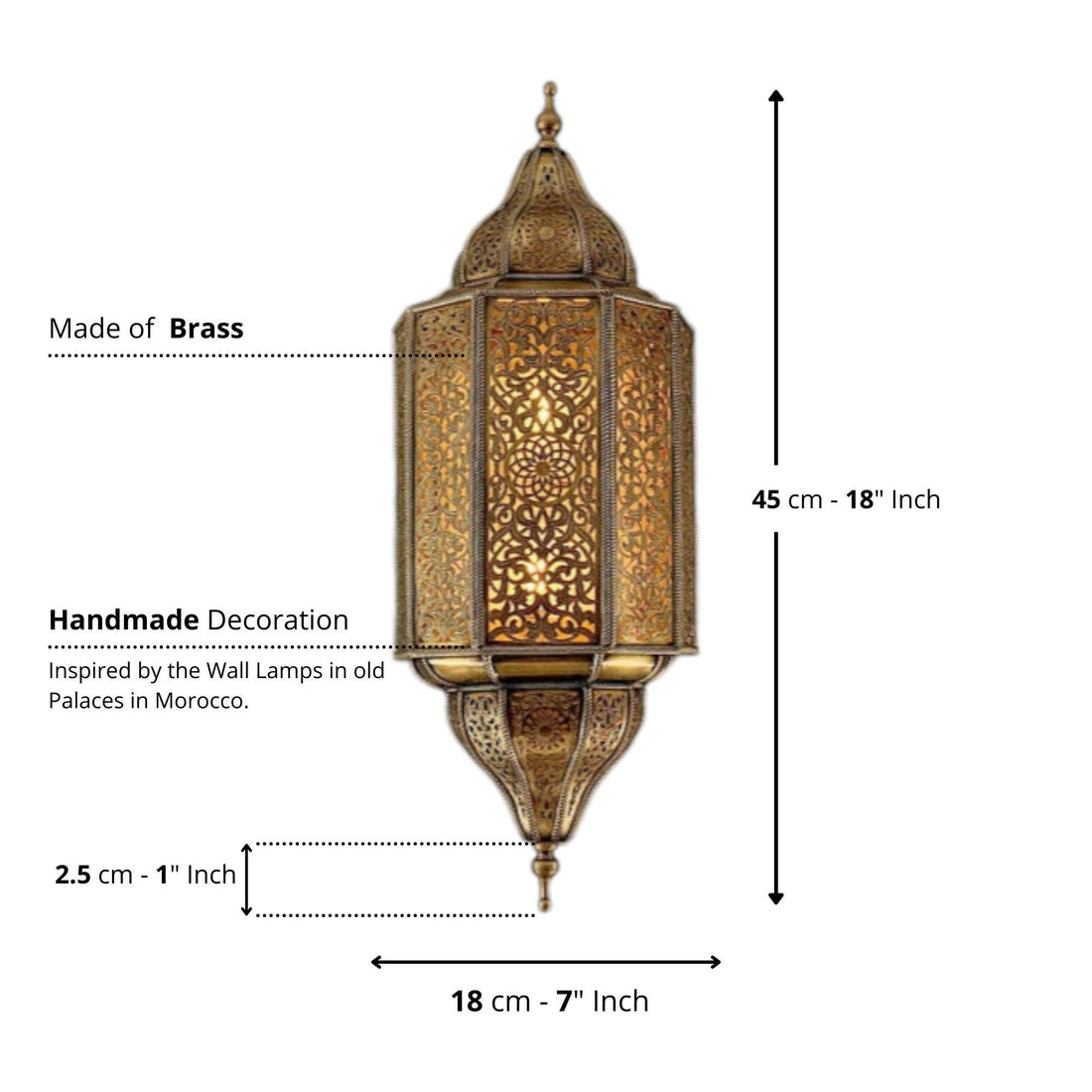 Handmade Moroccan wall sconce with intricate patterns for warm and elegant home lighting decor