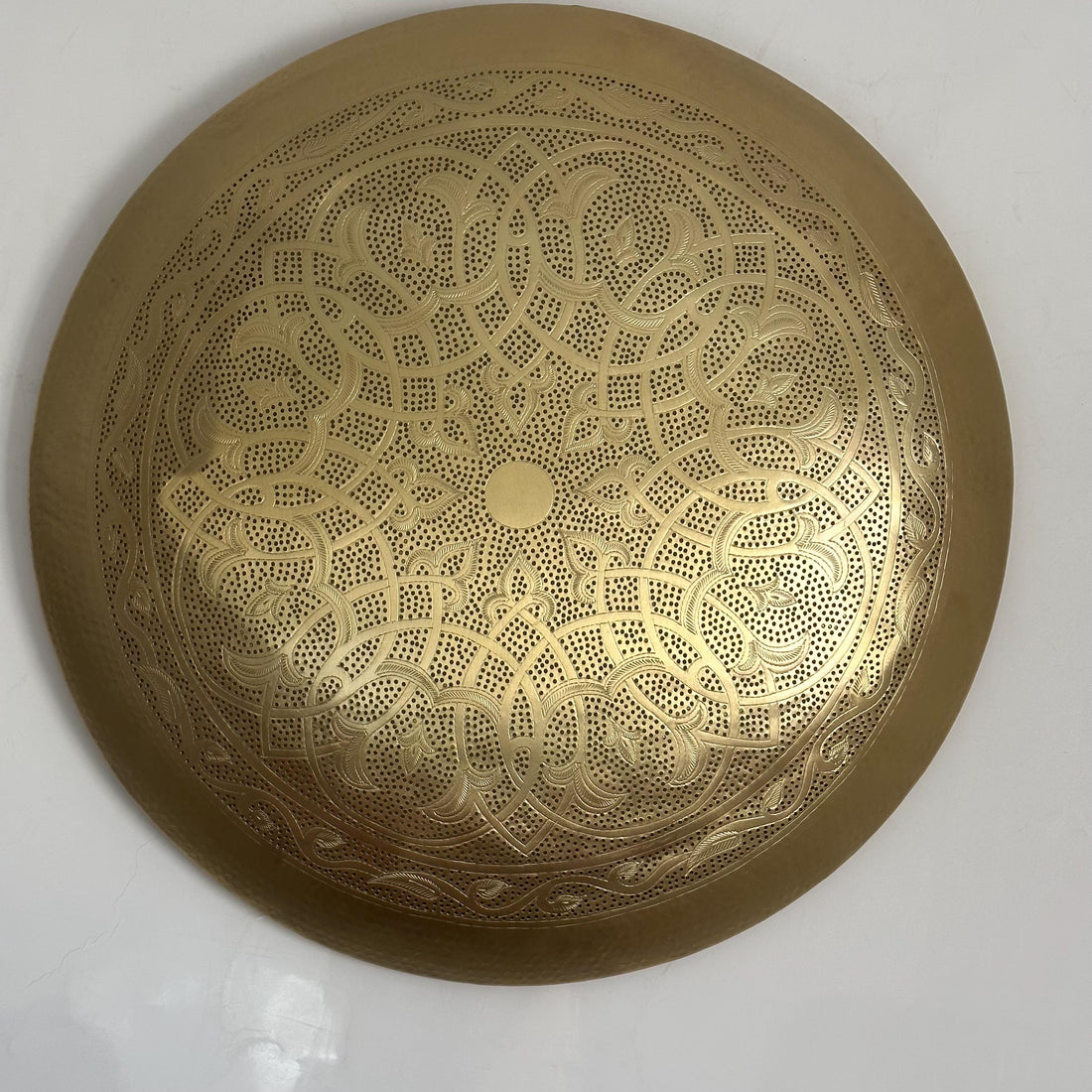 Moroccan Round Brass Wall Light