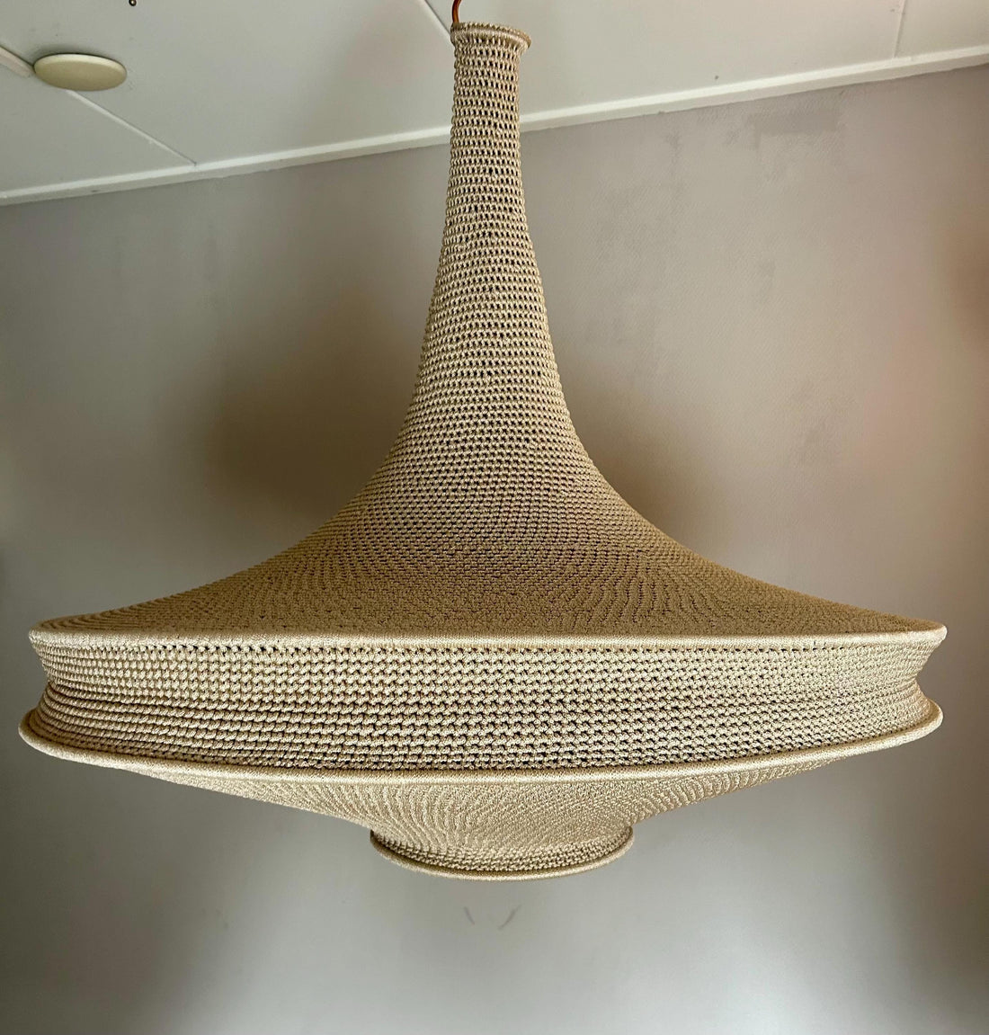 Large crochet lamp shade