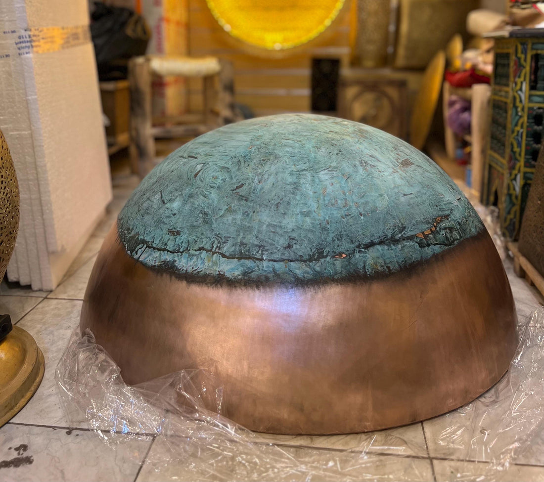 Rustic Copper dome lamp