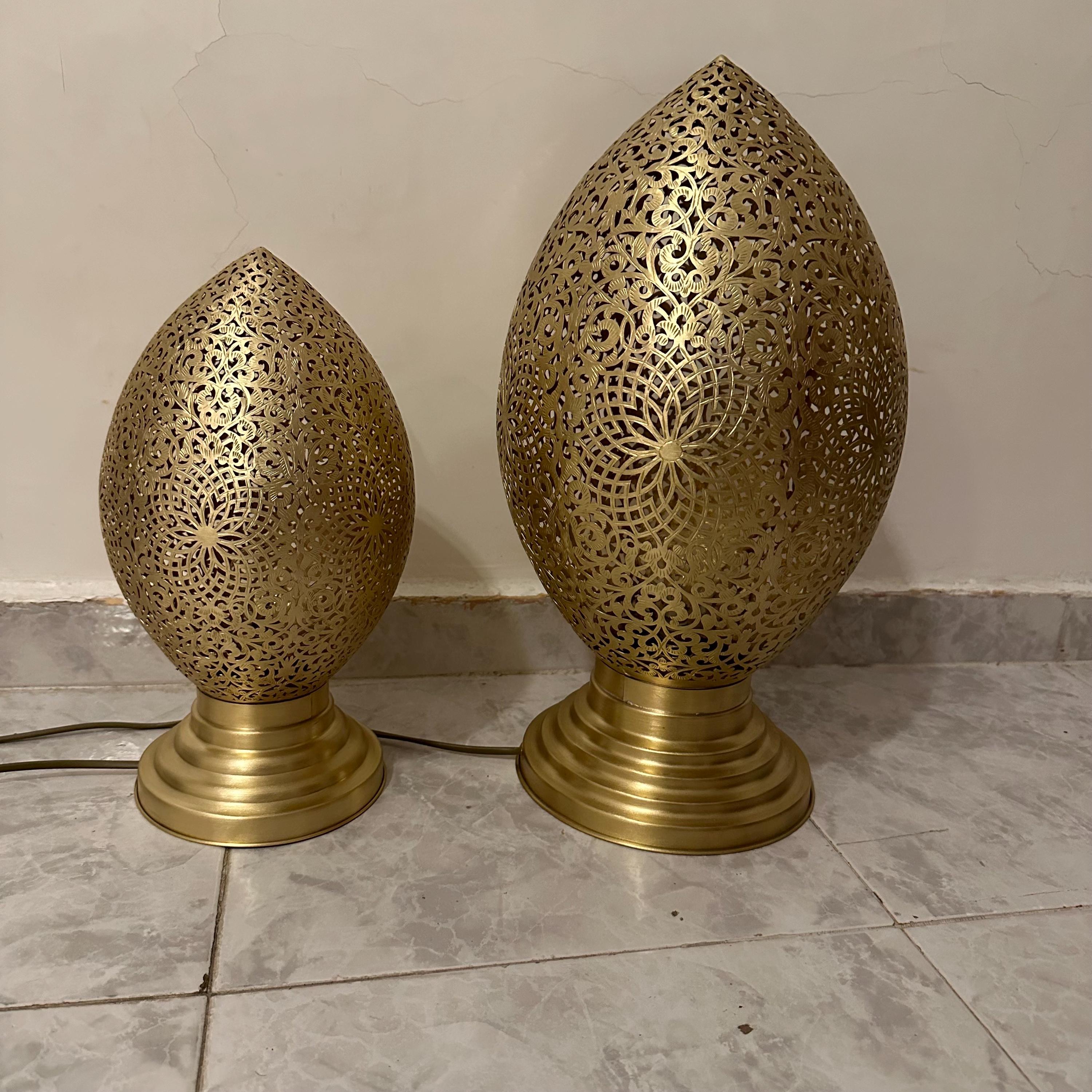 Handcrafted Moroccan Brass Table Lamp