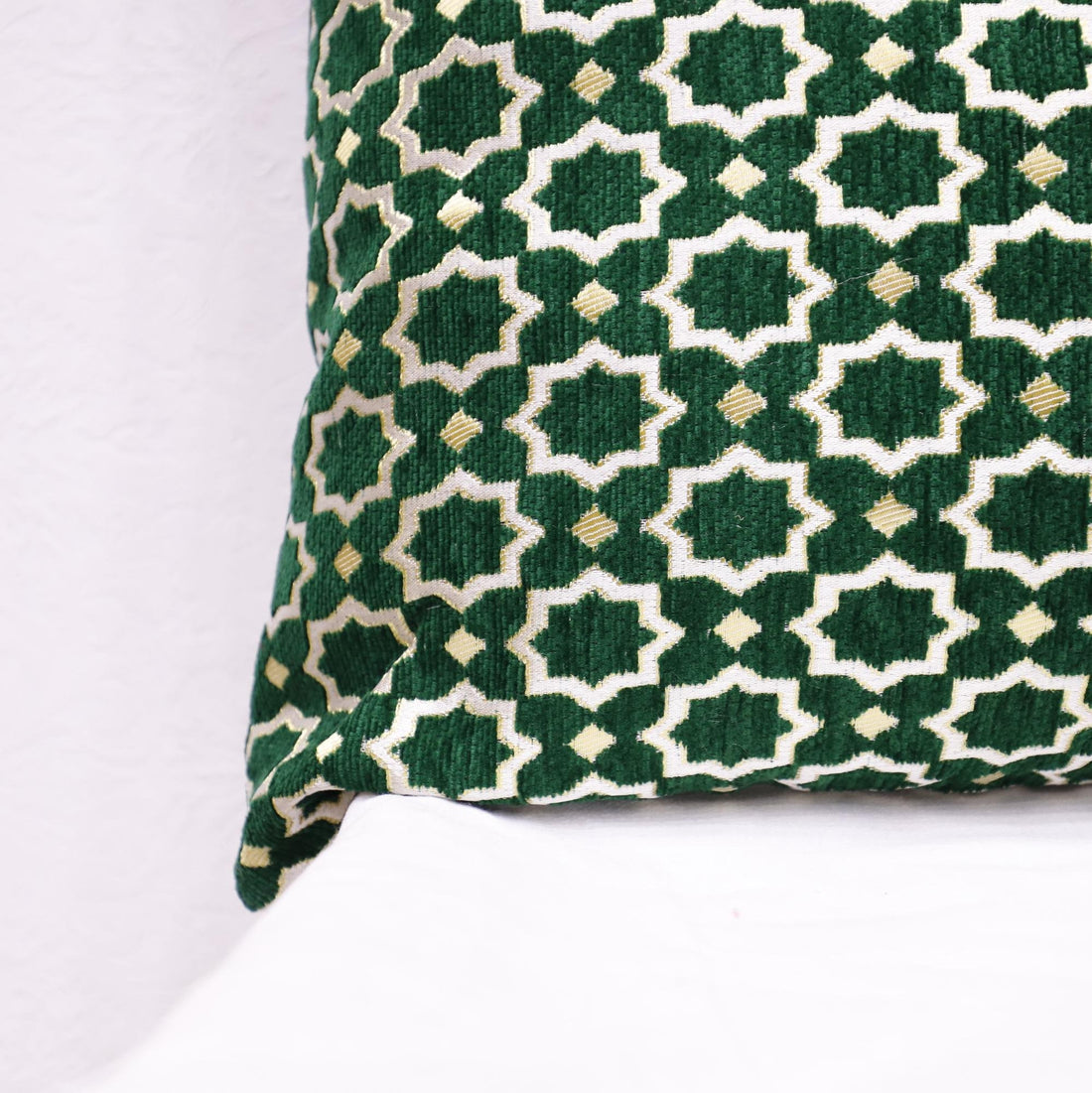 Green Moroccan Pillow Cover