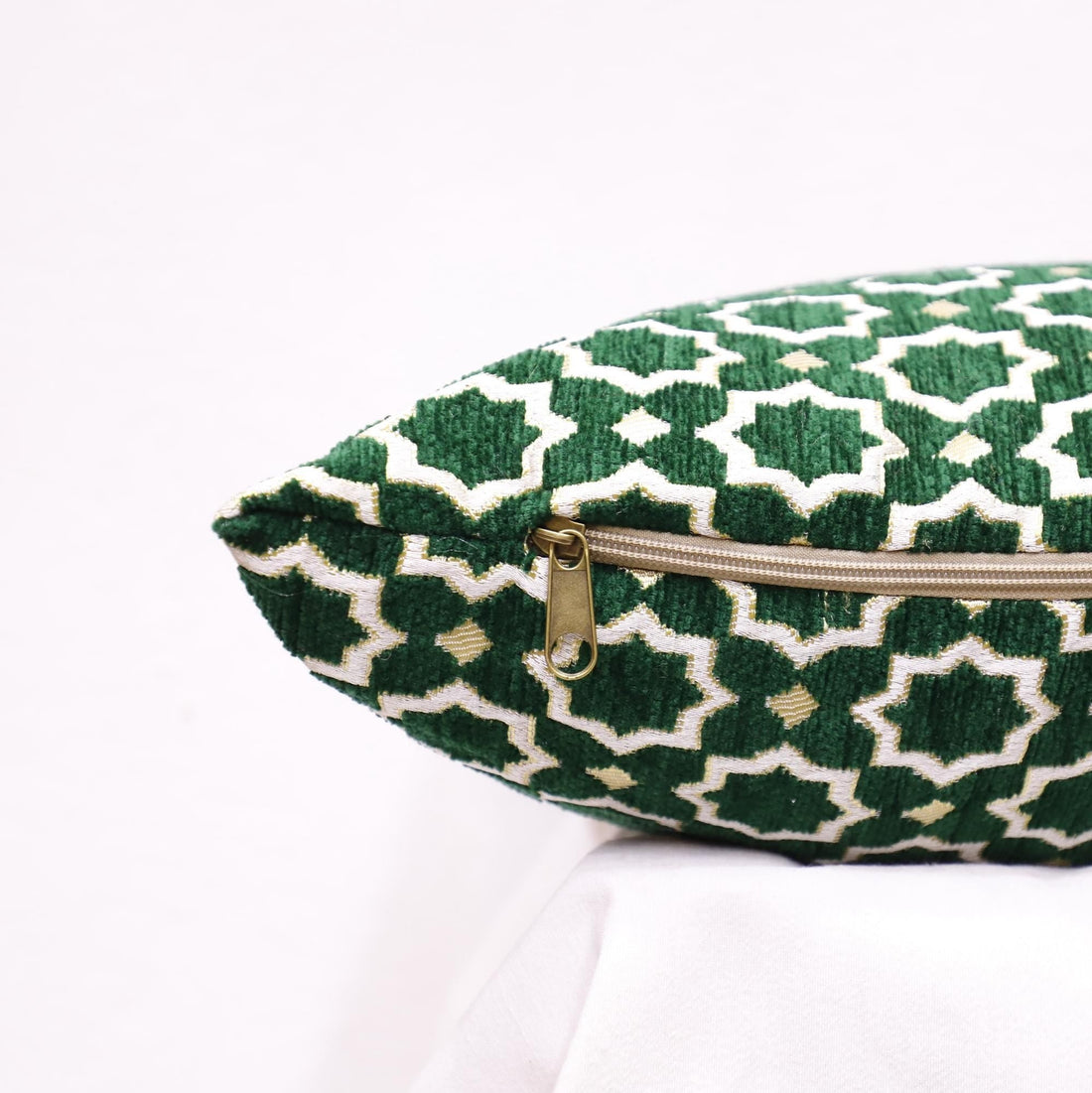 Green Moroccan Pillow Cover