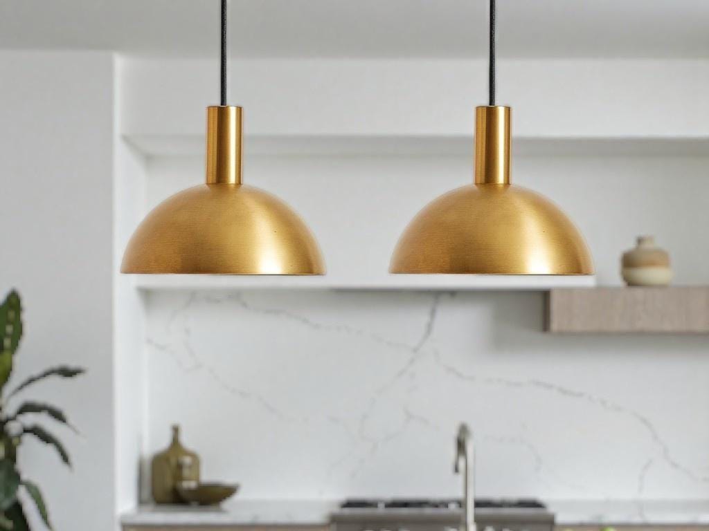 Handmade Brass Cone Pendant Light – Modern Moroccan Gold Ceiling Lamp