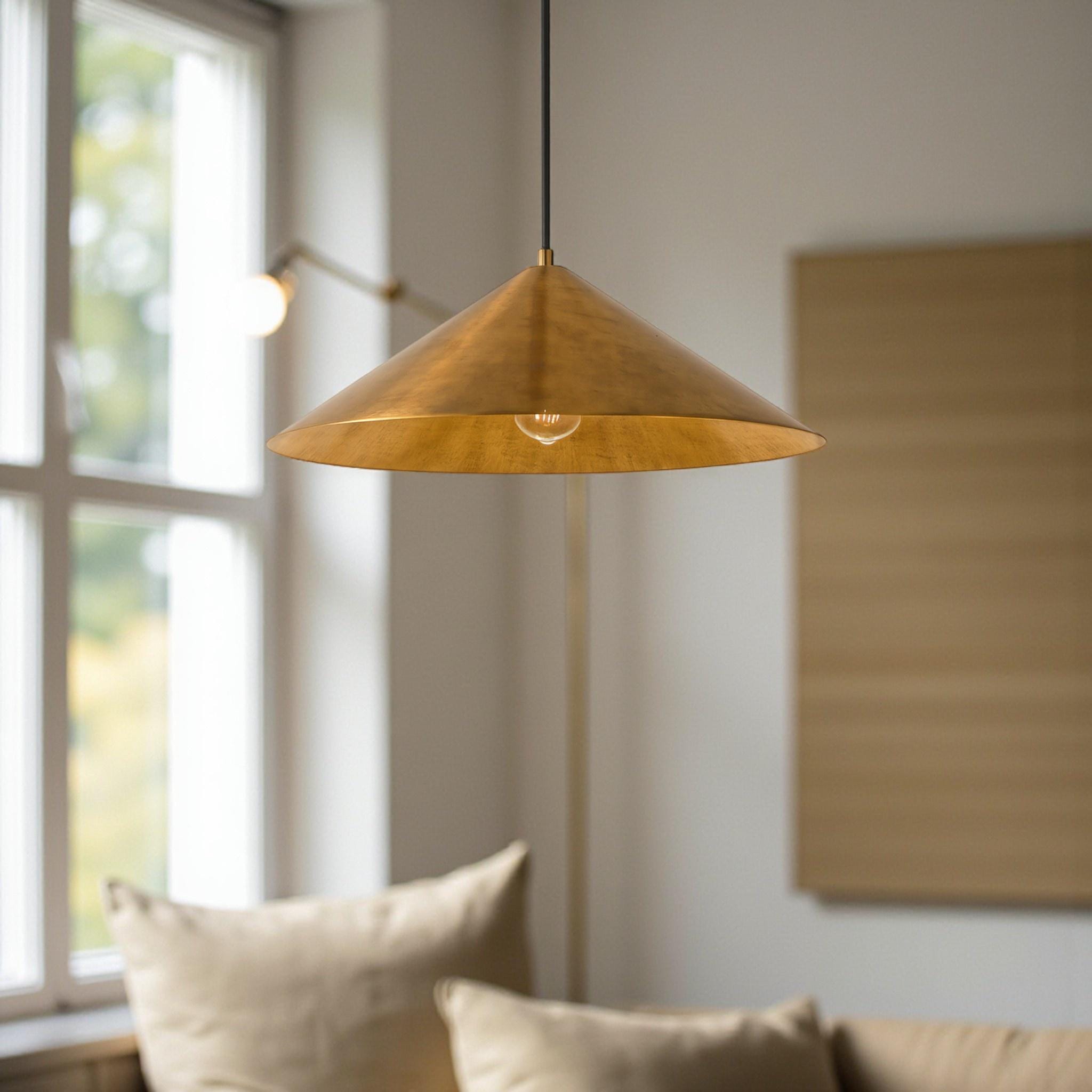 Modern brass lighting | Handmade Moroccan hanging lamp | Modern kitchen island light