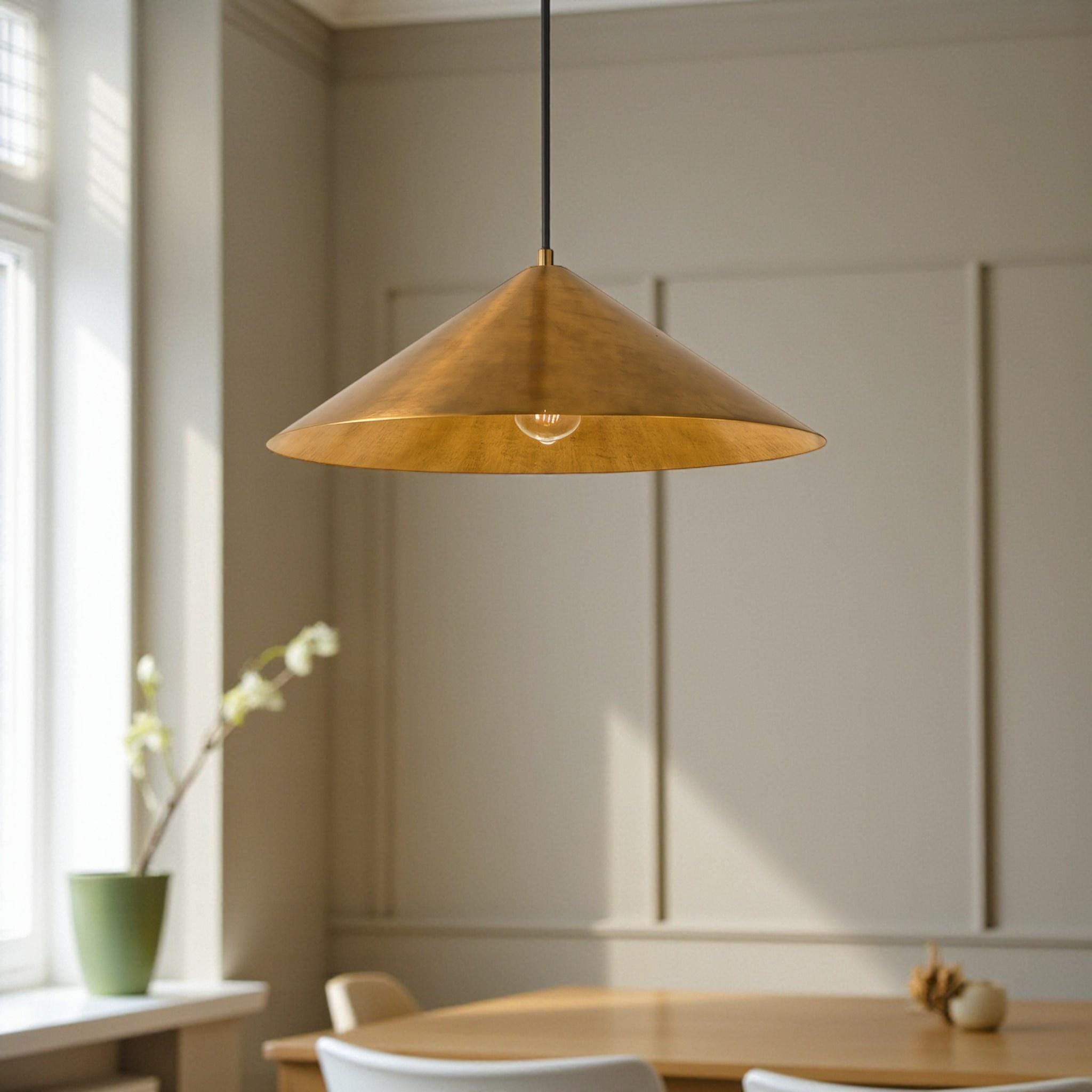Modern brass lighting | Handmade Moroccan hanging lamp | Modern kitchen island light