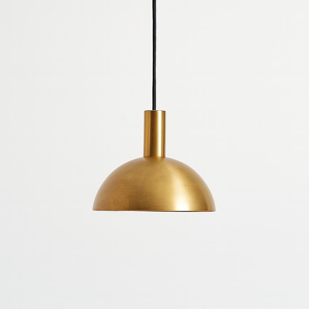 Handmade Brass Cone Pendant Light – Modern Moroccan Gold Ceiling Lamp