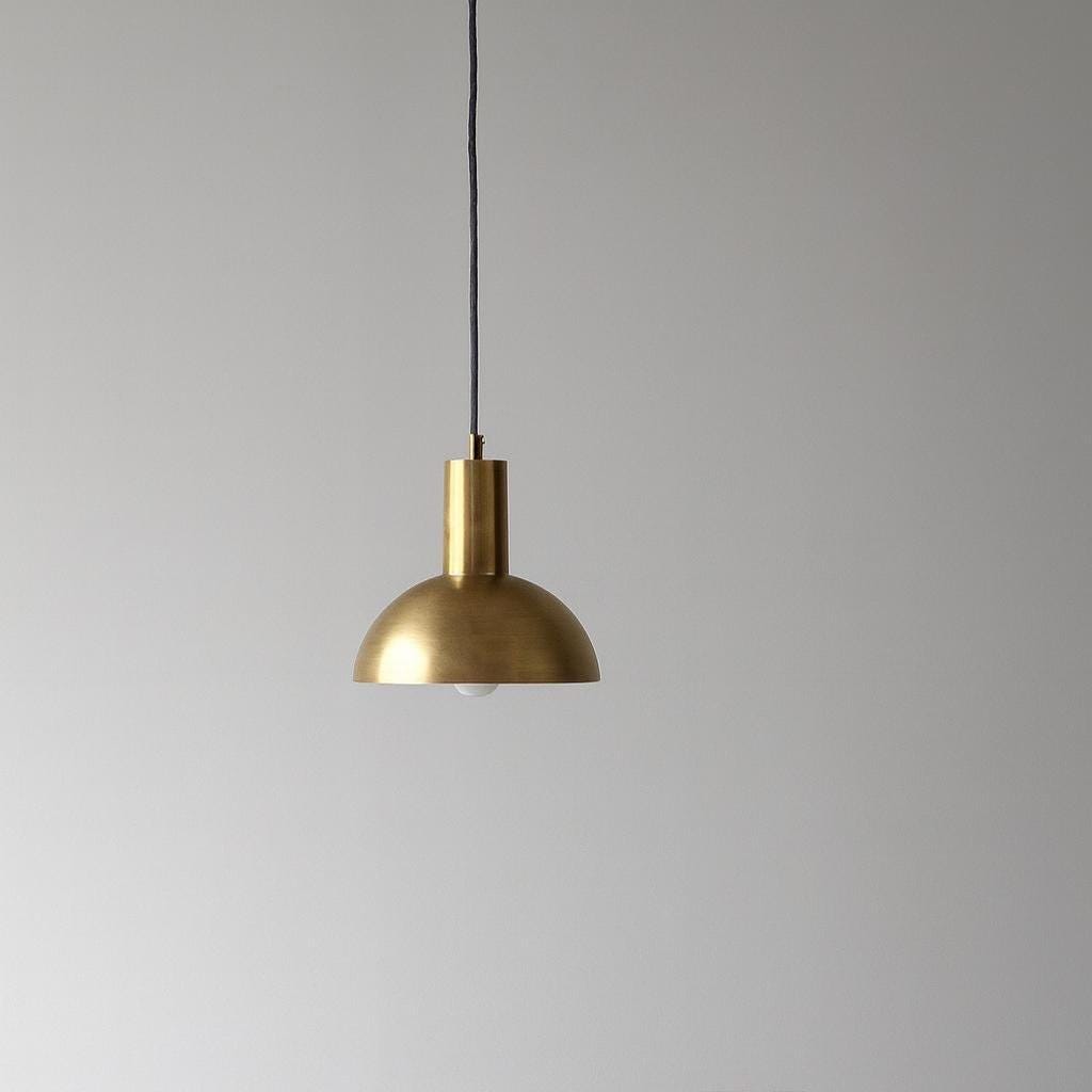 Handmade Brass Cone Pendant Light – Modern Moroccan Gold Ceiling Lamp