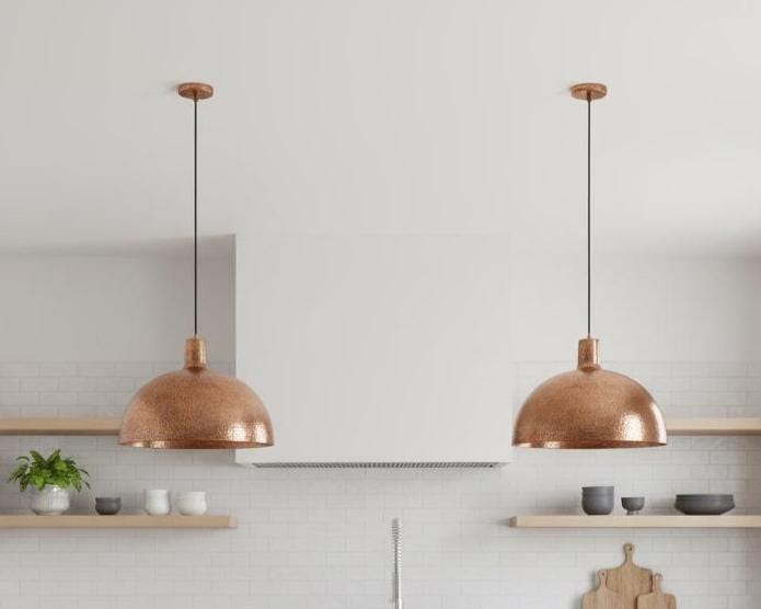 Hand Hammered Brass Pendant Light – Artisan Copper Ceiling Lamp for Kitchen Island &amp; Dining Room