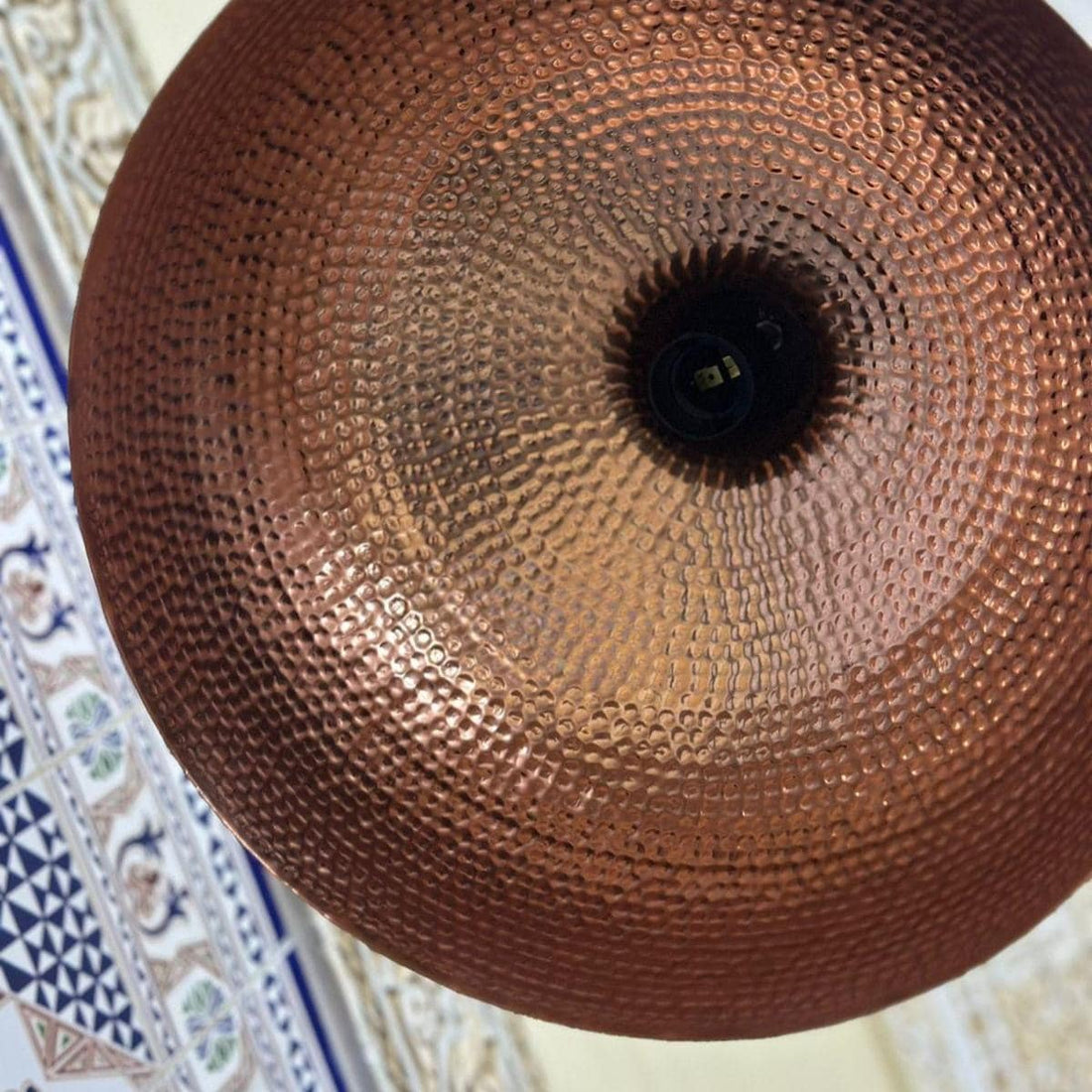 Copper Pendant Light – Handcrafted Hammered Hanging Ceiling Light for Kitchen &amp; Dining