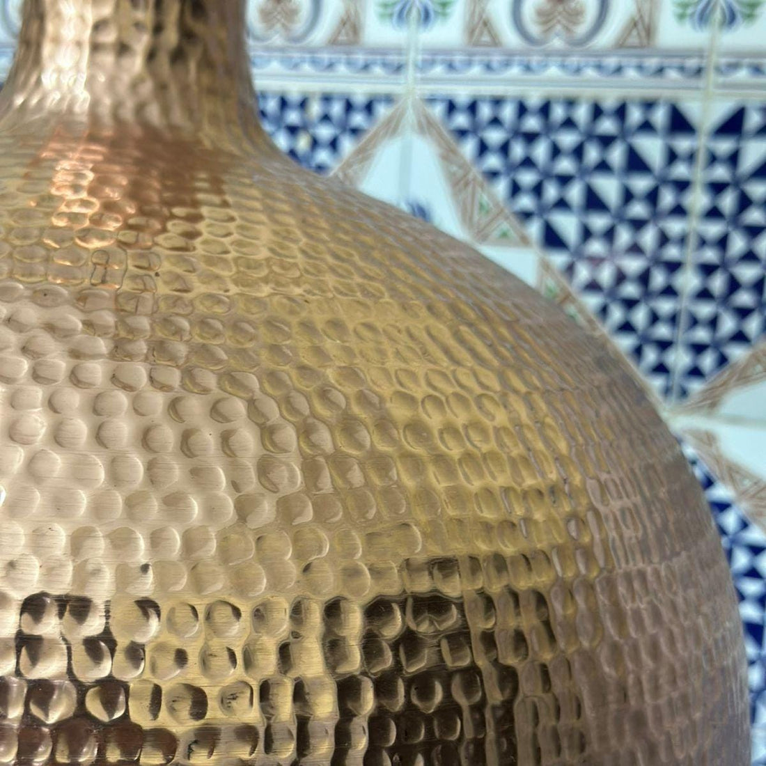 Copper Pendant Light – Handcrafted Hammered Hanging Ceiling Light for Kitchen &amp; Dining